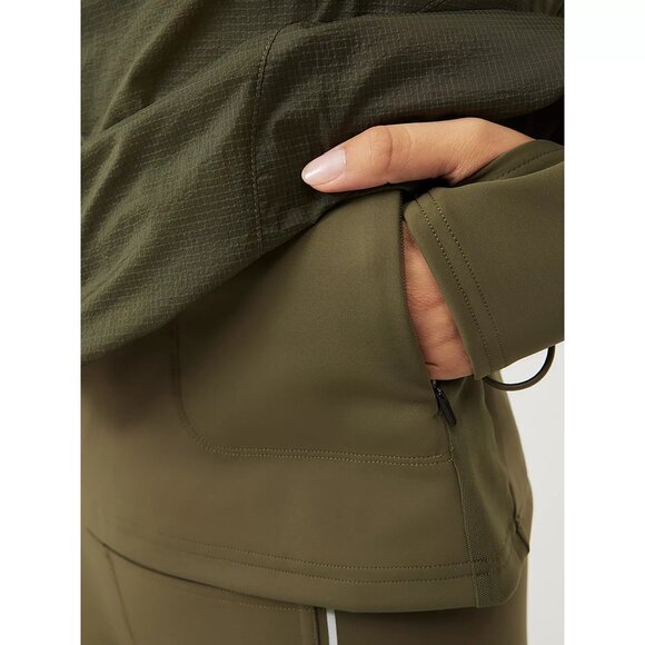 NWT Outdoor Voices FrostKnit Hooded Green Running Jacket - Picture 6 of 16